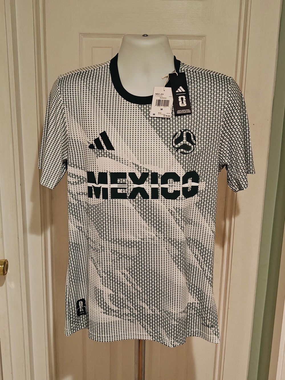 adidas Mexico Host Nation Jersey White/Amazon Green World Cup Mens Size M KB4864